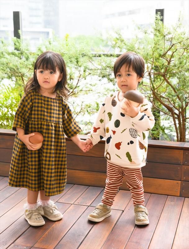 Blueberry Gingham Dress | ギャザー ワンピース - Little
