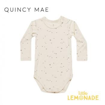 Quincy Mae BAMBOO LONG SLEEVE BODYSUIT 3-6/6-12/ TWINKLE AW24SALEm  QM255META