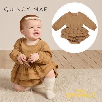 Quincy MaeROSIE ROMPER 6-12/12-18/18-24GOLDEN AW24SALEm QM046HODR