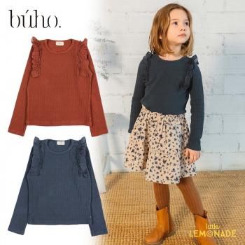 BUHO GIRLY T-SHIRT 3/4С HENNAANTIC BLUE6602) ȥåץ Ĺµ ե AW24SALEm