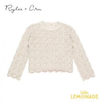 Rylee + Cru CROCHET KNIT PULLOVER2-3/4-5/6-7С NATURAL Ĺµ ȥåץ RC732RALN AW24SALEm