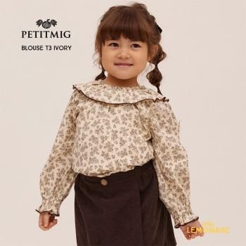 PETITMIG blouse T3 1-2/80cm - 6-7/120cm ivory ֥饦 ܥ꡼  AW24SALEm winter