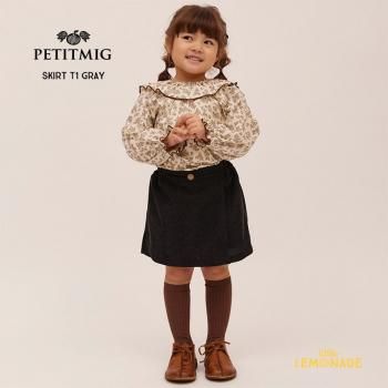 PETITMIG skirt T1 2-3/90cm - 6-7/120cm gray   åȥѥ AW24SALEm winter