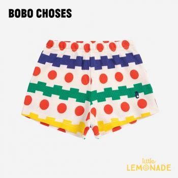 BOBO CHOSESGeometrical all over waffle shorts 1224 (B125AB041)  ٥ӡ åե 硼 SS25 KTZ