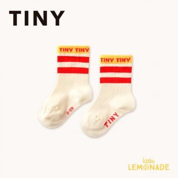 tinycottonsTINY MEDIUM HEIGHT SOCKS 0-12/12-24 light cream/summer red SS25-456-J58 KTZ