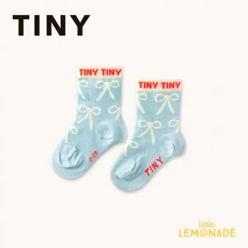 tinycottonsBOWS MEDIUM SOCKS 0-12/12-24 dusty bluer SS25-450-R16 KTZ