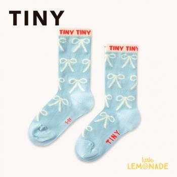 tinycottonsBOWS MEDIUM SOCKS 2-4/5-8С å dusty blue  SS25-451-R16 KTZ