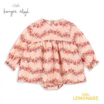 Konges SloejdBELLA FRILL ROMPER GOTS6/12FLORIA PINK  ѡ KS102295 SS25 TMPZ