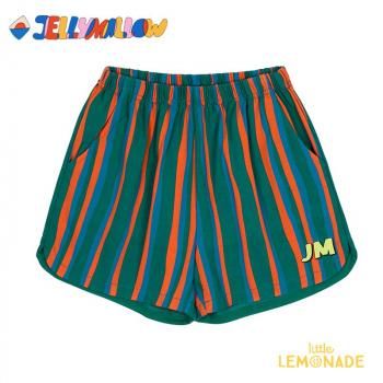 JELLY MALLOWJM Striped Shorts18-24(90cm)/3(100cm)/4-5(110cm)GREEN 硼 JM2510413 SS25 KTZ