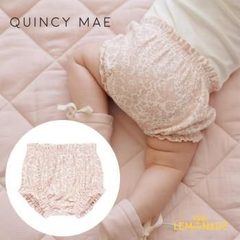 Quincy Mae GATHERED BLOOMER 6-12/12-18PINK BLOSSOM ֥ QM009ARMR SS25 KTZ