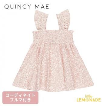 Quincy MaeSMOCKED JERSEY DRESS 12-18/18-24/2-3С  PINK BLOSSOM ԡ QM312ARMR SS25 KTZ
