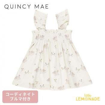 Quincy MaeSMOCKED JERSEY DRESS 12-18/18-24/2-3С  SWANS ԡ QM312RTUN SS25