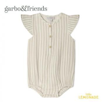 garbo&friends Stripe Pebble Muslin Frill Romper 6-12)1-2СȾµ ѡ GF73243224-8200 SS25 TMPZ