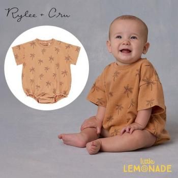 RyleeCruRELAXED BUBBLE ROMPER 6-12/12-18PALMS Ⱦµ ѡ RC520POMP SS25 KTZ