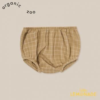organic zoo Grid Check Shortie Wheat 0-3/3-6/6-12 SS25 16SWGCOZ