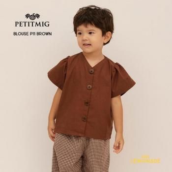 PETITMIGblouse P111-2/80cm - 4-5/110cm brown ֥饦 ֥饦 SS25 summer KTZ
