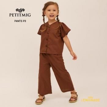 PETITMIG pants P3 1-2/80cm - 4-5/110cm brown ֥饦 SS25 summer KTZ