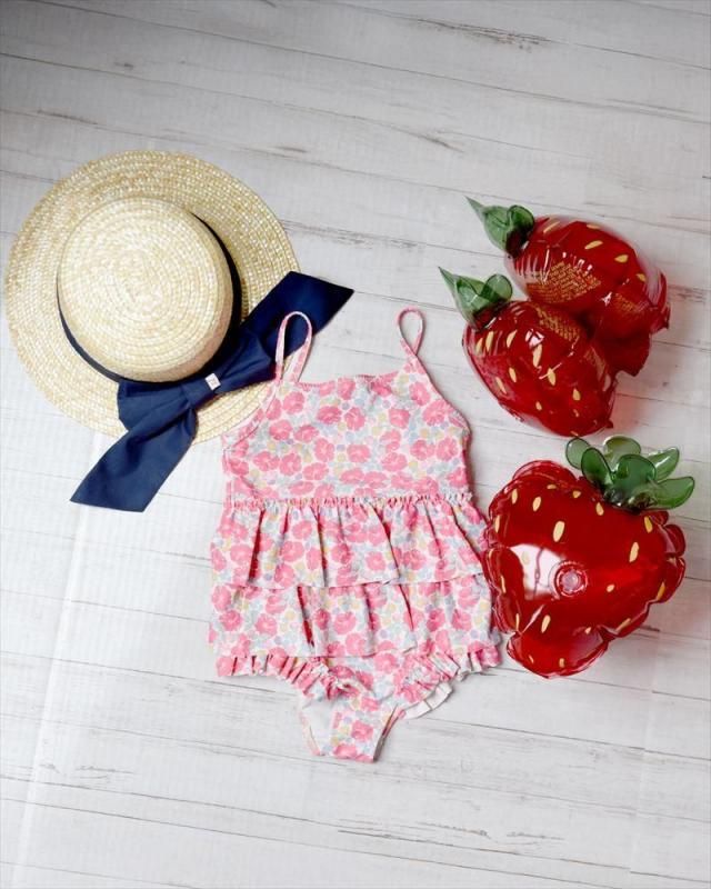 水着・ラッシュガード zip open frill bikini tops,short pants MARKEY'S | 【UVカット/水着】girl's ZIPラッシュガード - Buyee