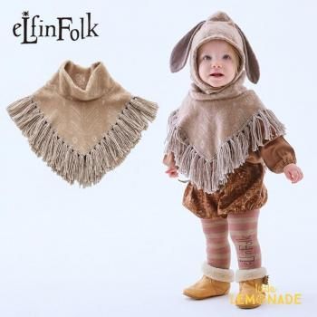 <img class='new_mark_img1' src='https://img.shop-pro.jp/img/new/icons1.gif' style='border:none;display:inline;margin:0px;padding:0px;width:auto;' />eLfinFolk Snow Jacquard Fringe Cape Brown S/M    07_elf-252J12 AW25 KTZ
