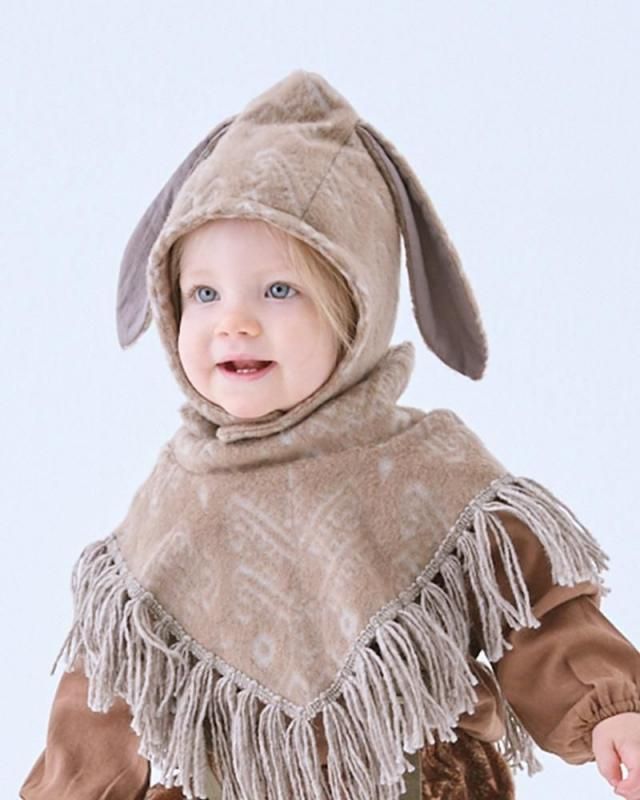 【新品未使用】ポンチョ elfinfolk ベビーからキッズまで長く着れます eLfinFolk キッズオンブレチェックカーディガン / Ombre check