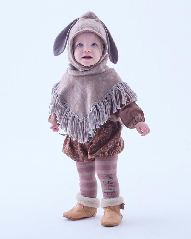 新品未使用】ポンチョ elfinfolk ベビーからキッズまで長く着れます