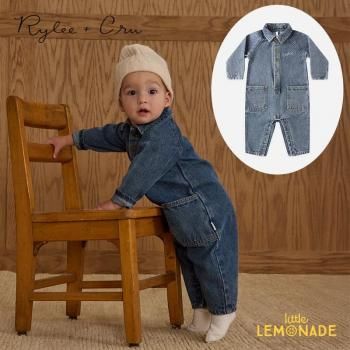 <img class='new_mark_img1' src='https://img.shop-pro.jp/img/new/icons1.gif' style='border:none;display:inline;margin:0px;padding:0px;width:auto;' />RyleeCru COLLARED BABY JUMPSUIT (6-12/12-18) INDIGO DENIM ץ RC365BJHN AW25 KTZ