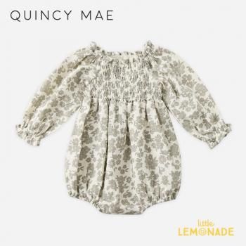 <img class='new_mark_img1' src='https://img.shop-pro.jp/img/new/icons1.gif' style='border:none;display:inline;margin:0px;padding:0px;width:auto;' />Quincy Mae EDEN ROMPER (6-12/12-18) GREEN FLORAL ѡ AW25 QM495MKNT KTZ