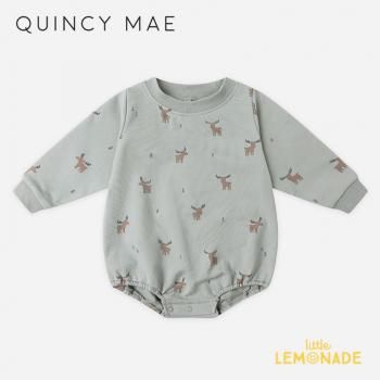 <img class='new_mark_img1' src='https://img.shop-pro.jp/img/new/icons1.gif' style='border:none;display:inline;margin:0px;padding:0px;width:auto;' />Quincy Mae CREWNECK BUBBLE ROMPER (3-6/6-12/12-18) Ĺµ ѡ AW25 QM273NBLA KTZ