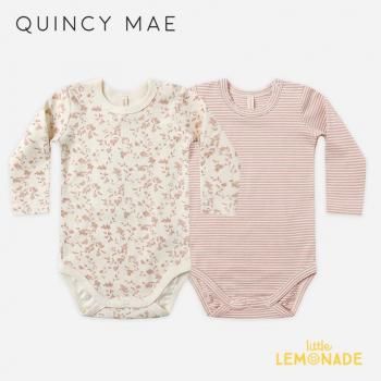 <img class='new_mark_img1' src='https://img.shop-pro.jp/img/new/icons1.gif' style='border:none;display:inline;margin:0px;padding:0px;width:auto;' />Quincy MaeJERSEY BODYSUIT (3-6/6-12) FRENCH GARDEN ROSE/MICRO STRIPE 2祻å AW25 QM281SWMN KTZ