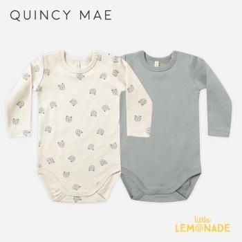 <img class='new_mark_img1' src='https://img.shop-pro.jp/img/new/icons1.gif' style='border:none;display:inline;margin:0px;padding:0px;width:auto;' />Quincy Mae JERSEY BODYSUIT (3-6/6-12) BEARS/STEEL BLUE 2祻å Ĺµѡ AW25 QM281CBCA KTZ