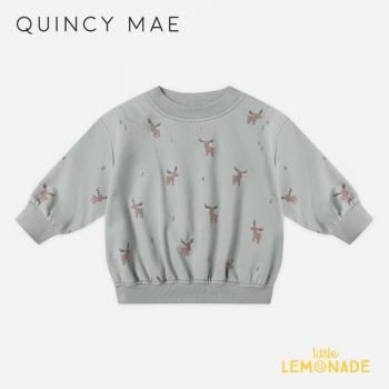 <img class='new_mark_img1' src='https://img.shop-pro.jp/img/new/icons1.gif' style='border:none;display:inline;margin:0px;padding:0px;width:auto;' />Quincy Mae RELAXED SWEATSHIRT (6-12/12-18/18-24/2-3/4-5) MOOSE å AW25 QM454NBLA KTZ