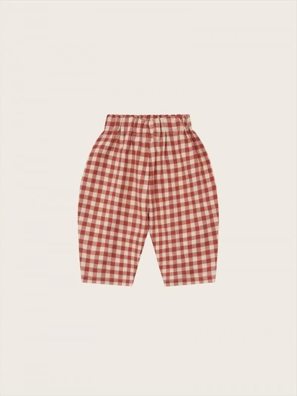 ボトムス organic zoo Gingham Traveller Pants Gingham Traveller Pants, Brown - Organic Zoo Pants | Maisonette