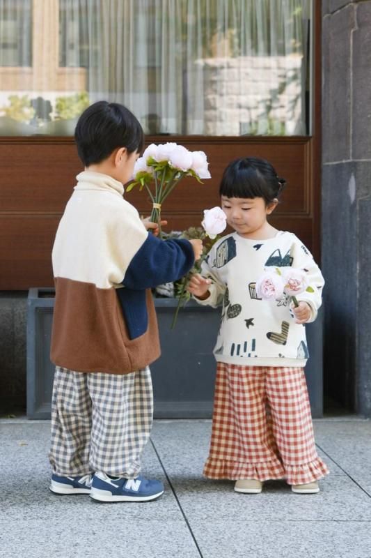 Shoreline Gingham Lodge Pants | オーガニックズー - Little Lemonade