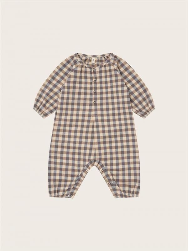 Shoreline Gingham Onesie | organic zoo - Little Lemonade