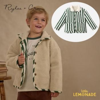 <img class='new_mark_img1' src='https://img.shop-pro.jp/img/new/icons1.gif' style='border:none;display:inline;margin:0px;padding:0px;width:auto;' />RyleeCru QUILTED WINTER COAT (18-24/2-3/4-5)  GREEN STRIPE ܥ С֥른㥱å RC707MICK AW25 KTZ