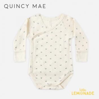 <img class='new_mark_img1' src='https://img.shop-pro.jp/img/new/icons1.gif' style='border:none;display:inline;margin:0px;padding:0px;width:auto;' />Quincy Mae SIDE SNAP BODYSUIT (0-3/3-6) BLUE DITSY ܥǥ ѡ AW25 QM007YUEH KTZ