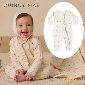 <img class='new_mark_img1' src='https://img.shop-pro.jp/img/new/icons1.gif' style='border:none;display:inline;margin:0px;padding:0px;width:auto;' />Quincy Mae RUFFLE JUMPSUIT (3-6/6-12/12-18) BLUE DITSY ץ  AW25 QM574YUEH KTZ