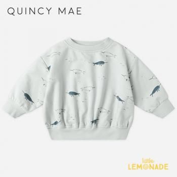 <img class='new_mark_img1' src='https://img.shop-pro.jp/img/new/icons1.gif' style='border:none;display:inline;margin:0px;padding:0px;width:auto;' />Quincy MaeRELAXED FLEECE SWEATSHIRT (6-12/12-18/18-24/2-3/4-5) NARWHALS AW25 QM454KORB KTZ