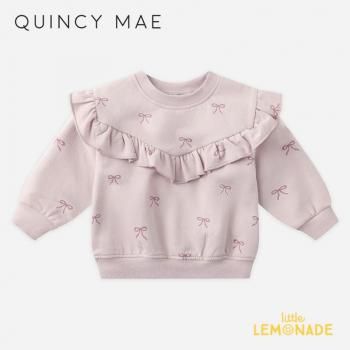 <img class='new_mark_img1' src='https://img.shop-pro.jp/img/new/icons1.gif' style='border:none;display:inline;margin:0px;padding:0px;width:auto;' />Quincy Mae RUFFLE FLEECE SWEATSHIRT (6-12/12-18/18-24/2-3/4-5) BOWS AW25 QM272STIL KTZ