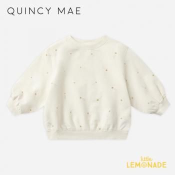 <img class='new_mark_img1' src='https://img.shop-pro.jp/img/new/icons1.gif' style='border:none;display:inline;margin:0px;padding:0px;width:auto;' />Quincy MaeOVERSIZED CREW SWEATSHIRT (6-12/12-18/18-24/2-3/4-5) AW25 QM575THUF KTZ