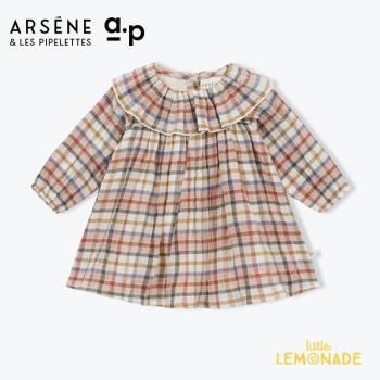 <img class='new_mark_img1' src='https://img.shop-pro.jp/img/new/icons1.gif' style='border:none;display:inline;margin:0px;padding:0px;width:auto;' />ARSENE ET LES PIPELETTES  Baby Dress Madras   (12/24/36)  GRACIE ԡ H25BR17 AW25 KTZ