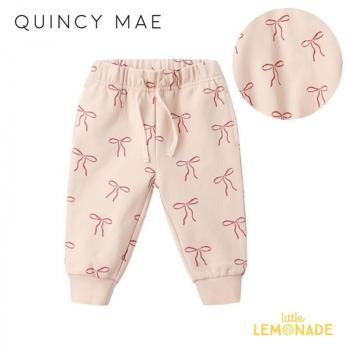 <img class='new_mark_img1' src='https://img.shop-pro.jp/img/new/icons1.gif' style='border:none;display:inline;margin:0px;padding:0px;width:auto;' />Quincy Mae RELAXED FLEECE SWEATPANT (6-12/12-18/18-24/2-3/4-5) RED BOWS AW25 QM456BDSB