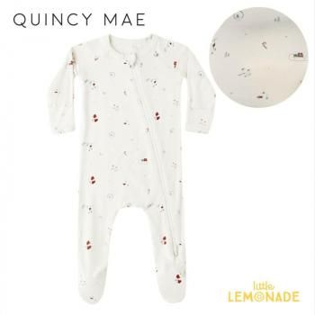 <img class='new_mark_img1' src='https://img.shop-pro.jp/img/new/icons1.gif' style='border:none;display:inline;margin:0px;padding:0px;width:auto;' />Quincy Mae BAMBOO ZIP FOOTIE (3-6/6-12/12-18) WINTER WONDERLAND ѡ AW25 QM092ARTX