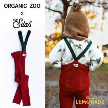 <img class='new_mark_img1' src='https://img.shop-pro.jp/img/new/icons1.gif' style='border:none;display:inline;margin:0px;padding:0px;width:auto;' />【organic zoo × SILLY Silas】 Footless Maple Leaf x Dark Forest Green (6-12か月~3-4歳) FLXMPLEA AW25