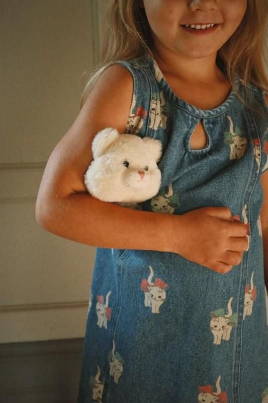 Konges Sloejd - MAGOT DRESS GOTS-BOW KITTY DENIM- Little Lemonade