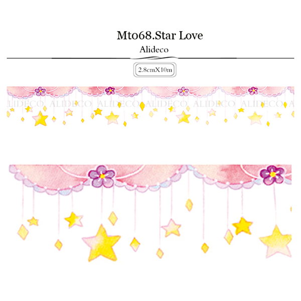Star Love (和紙) 2.8cm＊10m│Alideco 海外マスキングテープ