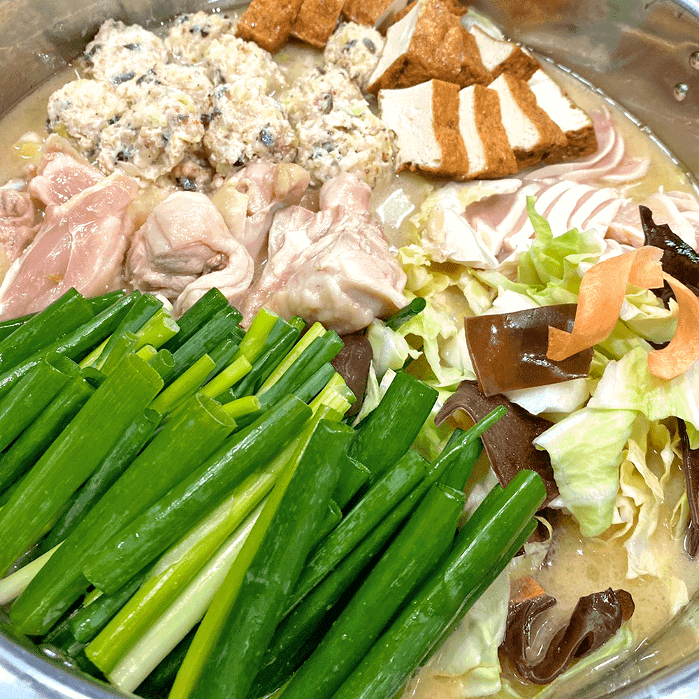 itsu葉の鶏鍋セット（3人前 お肉・野菜カット済み）