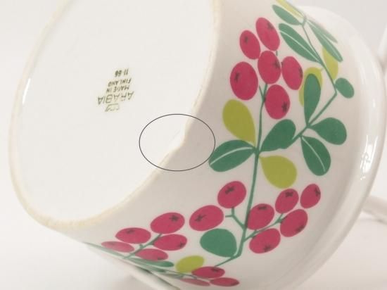 ARABIA Pomona(ポモナ) リンゴンベリー　ジャムポット ARABIA Pomona ジャムポット (リンゴンベリー) ふた無し | 北欧 東欧