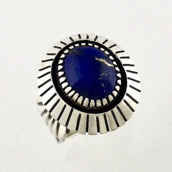 18.5号】ラピスラズリリング By Chester Benally - インディアン