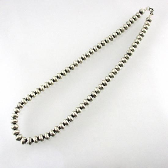 インディアンジュエリー Silver Beads Necklace ナバホパール